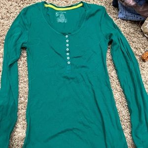 Green, long sleeve shirt, size large